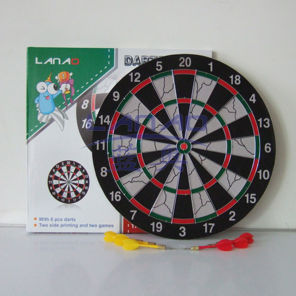 40.8cm flocked dartboard(color box)