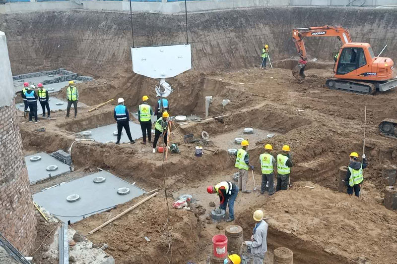 嘉惠十里 静压桩机施工 2019年-基坑支护施工