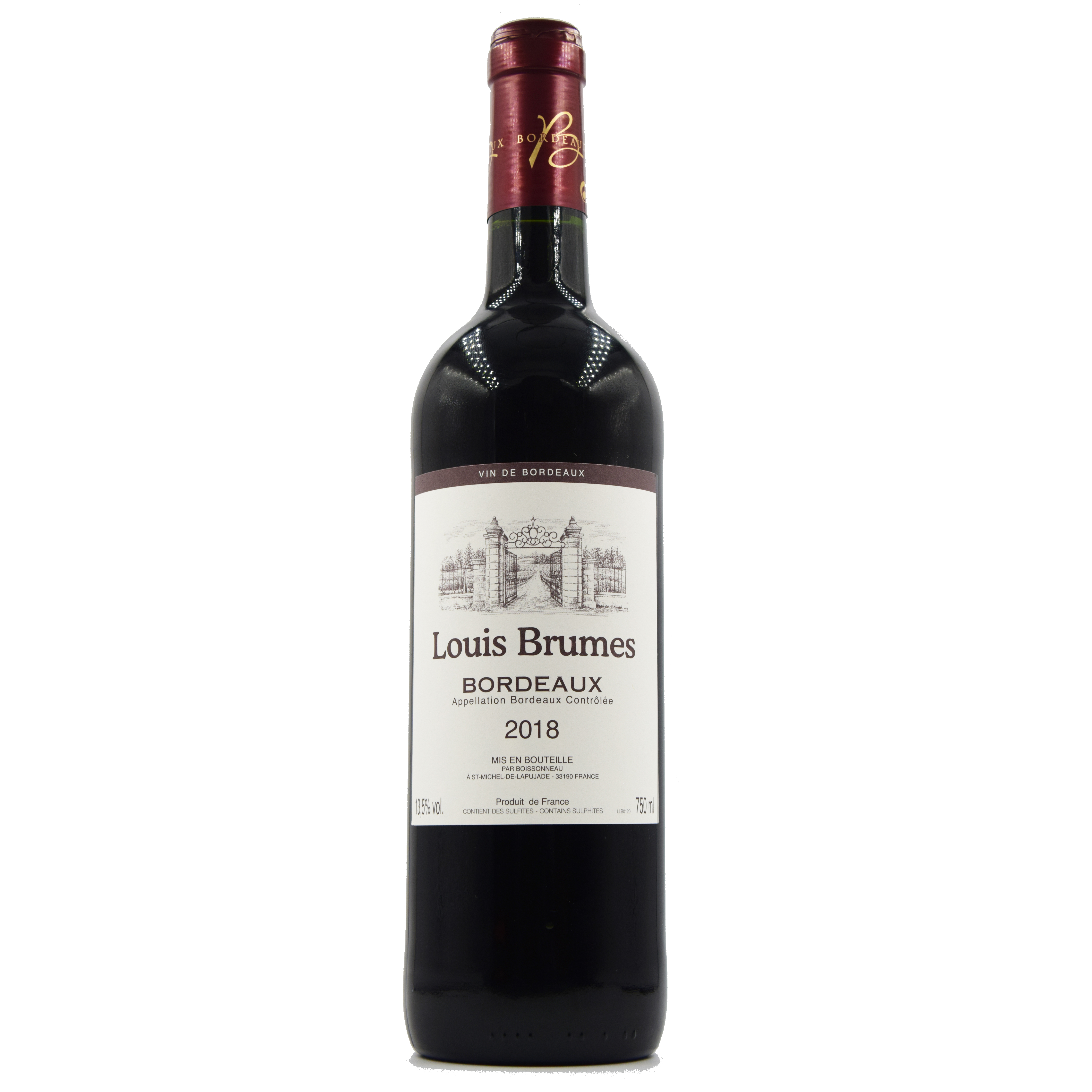 布魯·路易干紅 法國波爾多 原瓶原裝進口紅酒