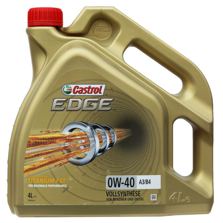 嘉实多极护钛流体 极护 EDGE FST 0W-40 4L 全合成机油 欧盟原瓶原装进口润滑油