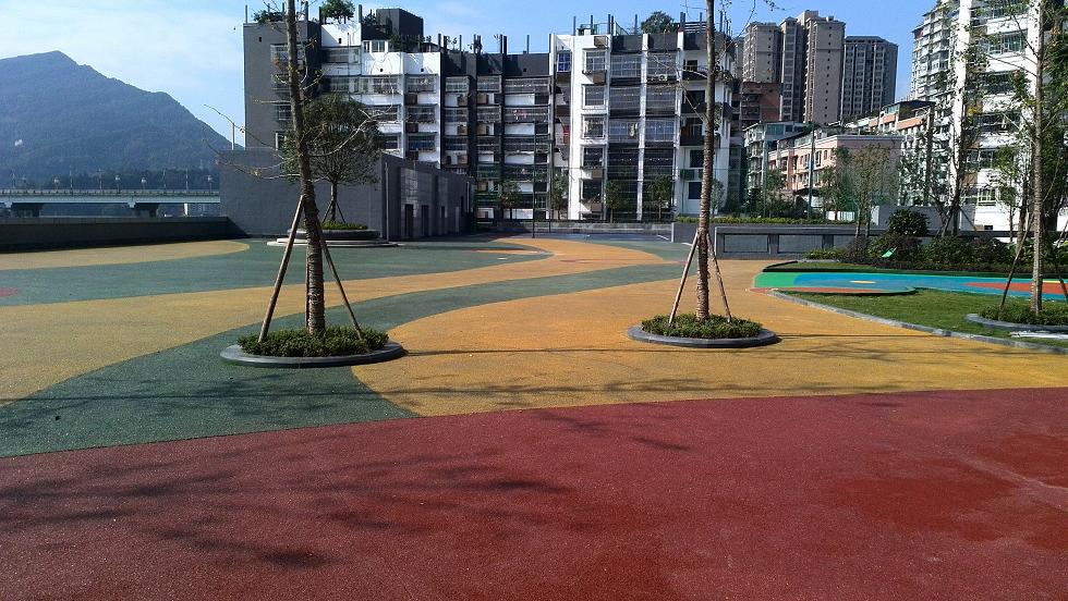 彩色混凝土艺术地面/四川宣汉西门广场