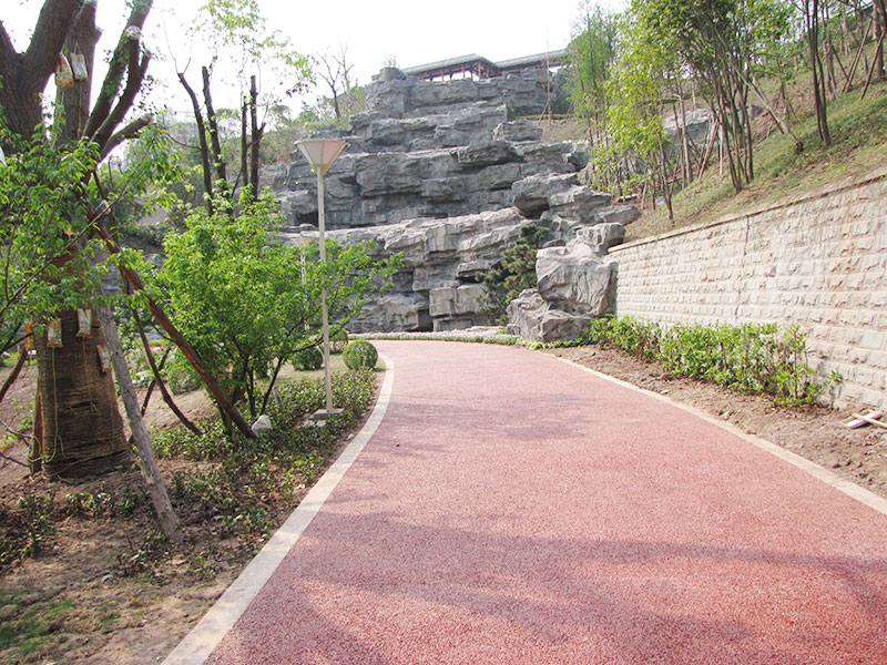 重庆月谭公园  洗砂路面案例
